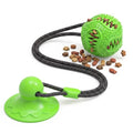 Dog Toys Treat Food Dispensing Ball with Suction Cup for Aggressive Chewer, Tug of War for Pets, Puppy Toys for Teething, Puzzle, Treat Food Dispensing, Pet Chew Tug of War for Medium Dogs (Green)