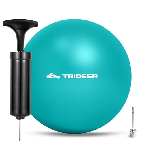 Trideer 7-8 Inch Pilates Ball with Pump, Small Exercise Ball, Core & Rehab - color: Turkis