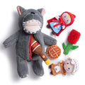 Nocciola Fairy Tale Squeaky Dog Toys, Cute Interactive Plush Stuffed Hide and Seek Cognitive Puzzle Puppy Crinkle Chew Toy for Small, Medium Breed - style: Little Red