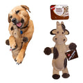 SPOT Dura-Fused Leather Barnyard Animals - Stuffed Dog Toy with Squeaker, Real Leather & Jute Fabric, for Light to Moderate Chewers, Great for Adult Dogs and Puppies - 11in, Assorted Styles, 1 Piece