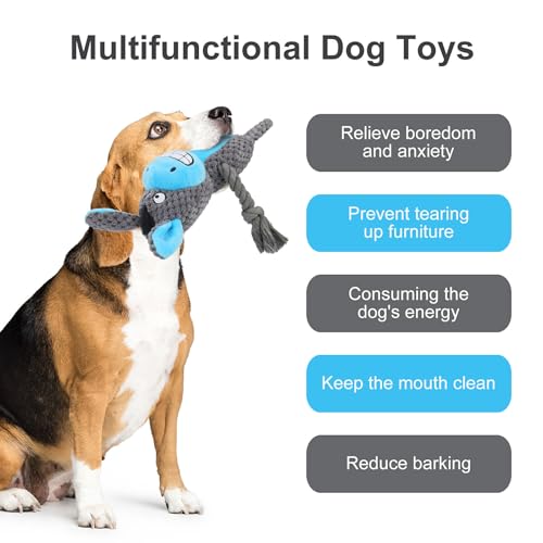 Dog Toys, Dog Squeaker Toys with Crinkle Paper (Dark Gray Donkey) - color: Dark Gray Donkey