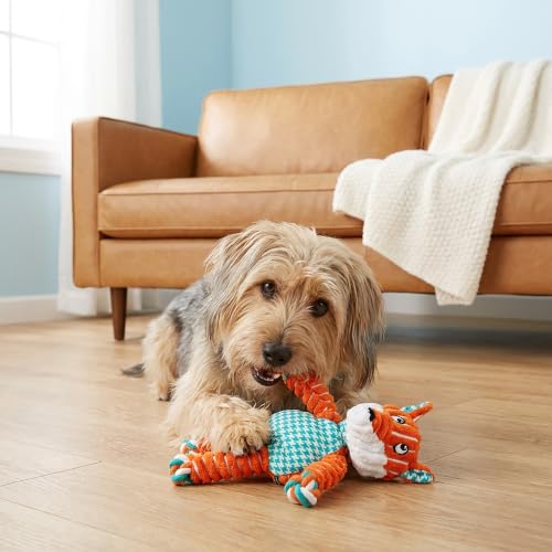 KONG Floppy Knots Rope and Plush Dog Toy, Fox, Medium/Large - color: Fox, size: Medium/Large