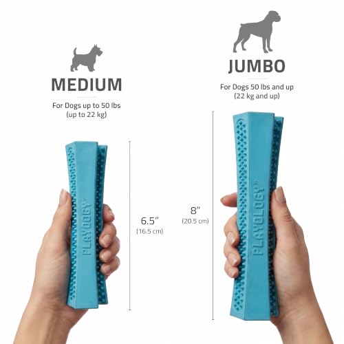 Playology Dental Chew Stick Toy for Senior Dogs- Jumbo, Peanut Butter Scent - size: Jumbo Chew Stick, style: Peanut Butter