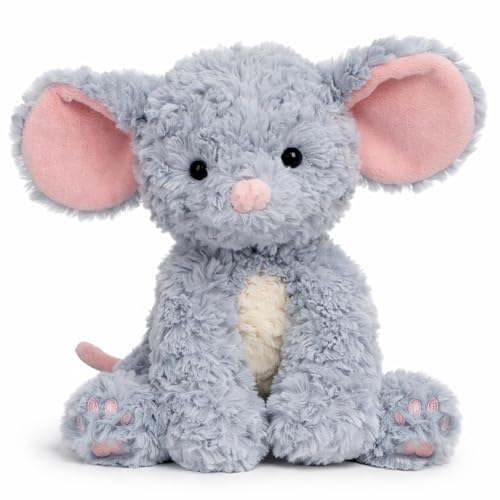 Hopearl Adorable Mouse Plush Toy Floppy Ultra Rat Haggable Soft Stuffed Animal Holiday Birthday Gift for for Boys Girls Kids Toddlers, Gray, 9'' - style: Mouse