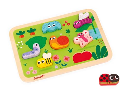Janod - Chunky Puzzle - Garden - 7 Pieces - style: Garden