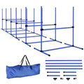 PawHut 6 Piece Dog Agility Training Equipment for Dog Agility Course Blue - color: Blue, size: 6 Piece