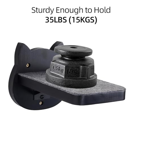 ESPETS Black Painted Solid Wood Cat Wall Climbing Steps, Set of 3 - color: Black