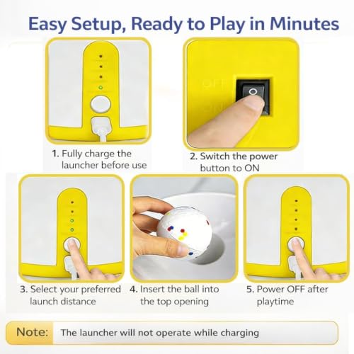Automatic Dog Ball Launcher, Interactive Fetch Machine for Small Medium Dog