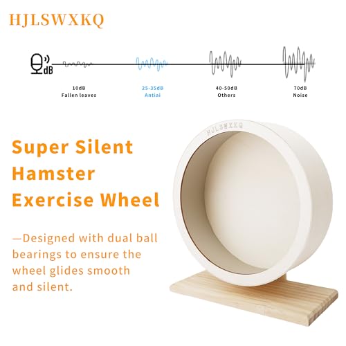 9 inch Silent Wooden Hamster Wheel with Removable Track - size: 9in