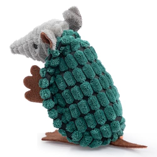 Hollypet Armadillo Squeaky Puppy Dog Toys for Small Medium Dogs, 6" - color: Deep Green, size: 6 IN