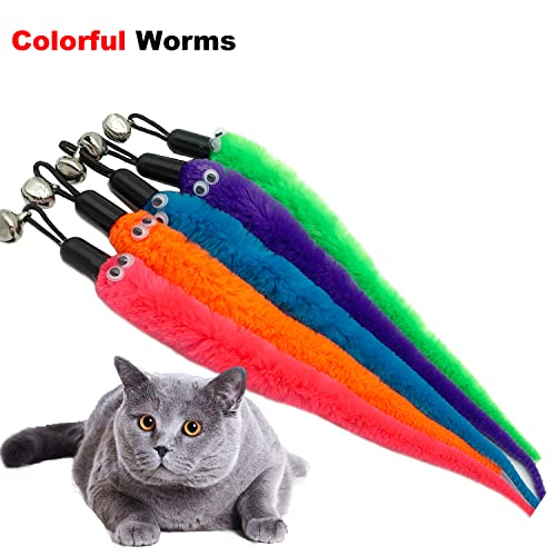 CATENAS Cat Wand Attachments - 15 PCS Worm Refill for Cat Toys - color: 15 PCS Cat Worm Toy Refills
