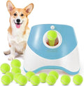 MEKAPLE Automatic Dog Ball Launcher, Dog Ball Thrower Machine with 10-30Ft 3 Launching Distance, Interactive Toys for Small-Medium Dogs Indoor & Outdoor with 15 Mini Tennis Balls (2 inch) -Blue - color: Blue