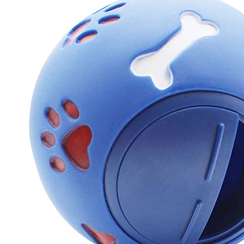 Dog Treat Dispenser Ball, Adjustable Opening Slow Feeder Puzzle Toy - color: Blue, size: S 7.5cm/3.0in Diameter