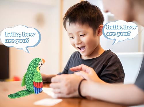 Talking Parrot Toy for kids - Moving Beak, 4-Level Volume Control, 30 Songs