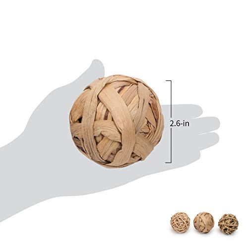 Niteangel Natural Chew Activity Toys: Meets Small Pet Chewing Needs & Mood - color: 3 Balls