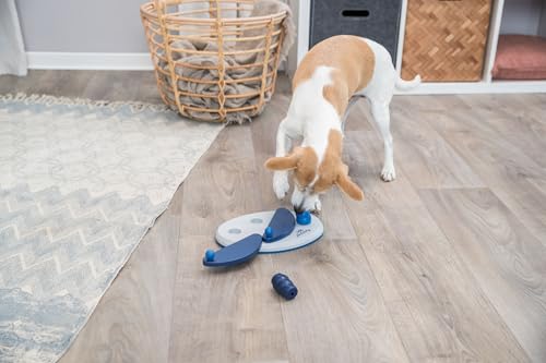 Trixie Push Away Dog Enrichment Toy, Intermediate Level 2 Dog Puzzle, Interactive Treat Game - style: Interactive