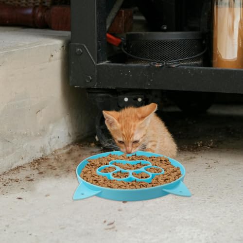 Cute Interactive Puzzle Slow Feeding Cat Bowl Suitable for All Dry and Wet Foods