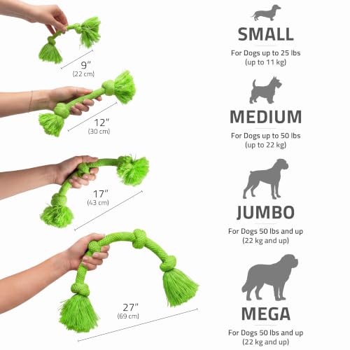 Playology Tug Rope Dog Toys for Medium Dogs - Medium, Sweet Potato Scent - size: Medium, style: Sweet Potato