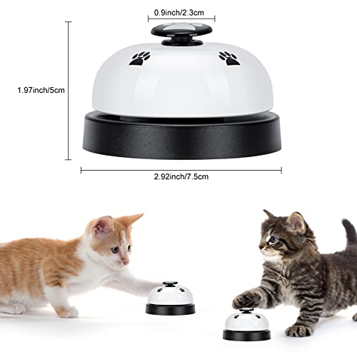 JEXCULL Pet Training Bells, 4 Pack Dogs Bell for Door Potty Training and to Ring to Go Outside Communication Device Dog AgilityTraining Equipment Interactive Toys (White) - size: Small (Pack of 2)