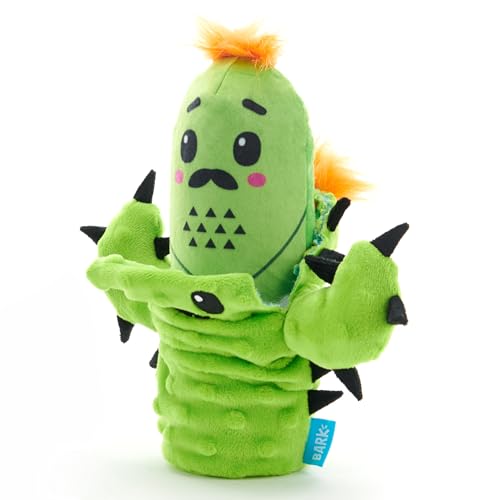 BarkBox 2 in 1 Interactive Plush Dog Toy - Rip and Reveal Toy for Dogs and Puppies - Stimulating Squeaky Pet Toys | Prickly Pete (Small) - color: Prickly Pete