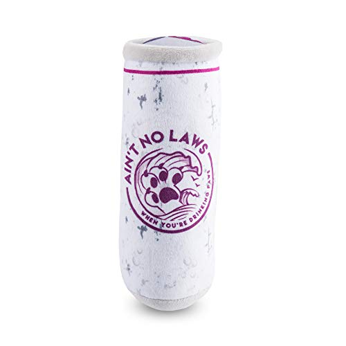 Haute Diggity Dog White Paw Can Plush Dog Toy, Drink Parody Chew Toys - color: WP - Bark Cherry (White, Purple, Black), size: One Size