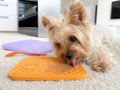 2 Pack Dog Lick Mats with Lid and Spatula, Silicone Slow Feeder Mats