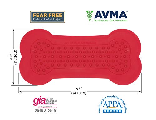 Lick Lick Pad Dog Accessories | Pet Shower Attachment | Dog Peanut Butter Lick Pad | Dog Bathing Station | Dog Bathing Supplies | Veterinarian Used | Suction to Wall | Large (Large - 2 Pack, Red) - color: Red, size: Large - 2 Pack