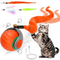 Mity rain Interactive Cat Toy Ball, Rechargeable Cat Toys for Indoor Cats - color: Orange