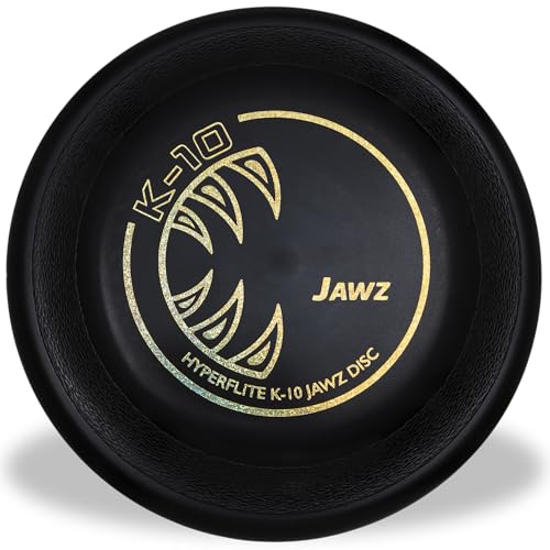Hyperflite K-10 Jawz Puncture Resistant Dog Flying Disc, Medium-Large - color: Midnight (Black)