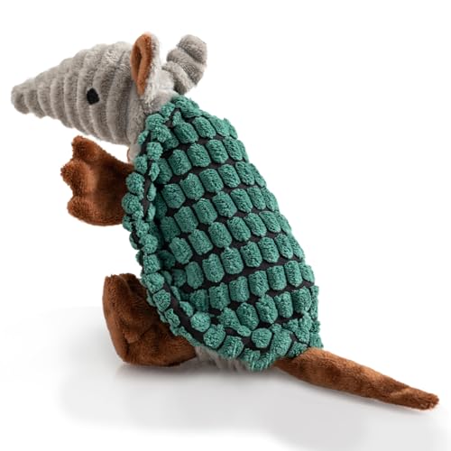 Hollypet Armadillo Squeaky Puppy Dog Toys for Small Medium Dogs, 8" - color: Deep Green, size: 8 IN