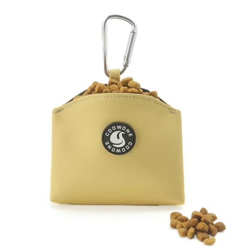 Dog Treat Pouch Magnetic Closure Small Dog Training Treat Pouch Pocket Sized Small Dog Treat Pouch with Clip (Khaki) - color: Khaki