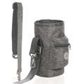 Dog Treat Pouch with Drawstring, Treat Pouches for Pet Training, Dog Training Treat Pouch Built-in Poop Bag Dispenser, Pet Training Walking and Rewarding Holder (Gray) - color: Gray