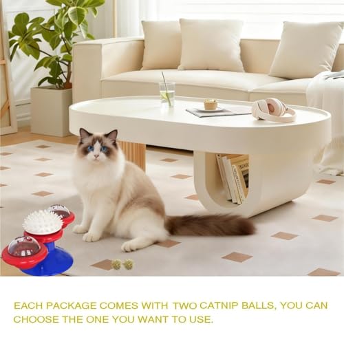 Interactive Cat Toys & Treat Dispenser with Catnip Ball (Aqua)