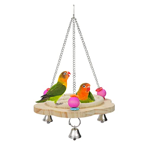 Wontee Bird Nest Parrot Breeding Nest Bed Bird Hanging Swing for Budgies Parakeets Conures Cockatiels Caique Senegal Parrot (Cotton Rope) - color: Cotton Rope
