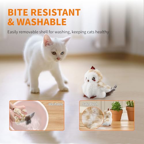 Gigwi Flappy Bird Cat Toy For Indoor Cats, Rechargeable Lifelike Sandpiper Interactive Flapping Bird Cat Toy Tweet, Flapping Wings & Lively Chirping, Catnip Toys For Kitten, Touch Activated (Princess) - color: Princess