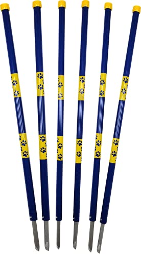 ActiveDogs Dog Agility Weave Poles, Dog Agility Equipment Set - size: Set of 6 - Poles Only