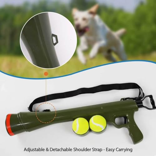 Dog Ball Launcher, Tennis Ball Thrower Launches 30+ft, Green - color: Green