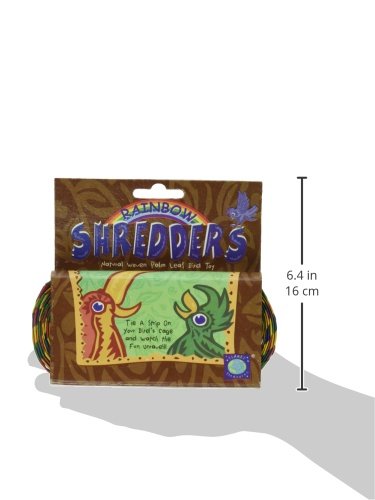 Planet Pleasures Rainbow Shredders Straight Ribbon Bird Toy, 30' L by 1" W - size: Rainbow Small, style: Straight