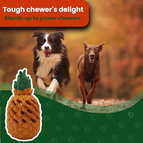 Pineapple Dog Toys for Large Dogs and Aggressive Chewers - Indestructible Chew Toy for Puppy Training - Small Medium Dogs - Tough Dog Toy Teething Relief