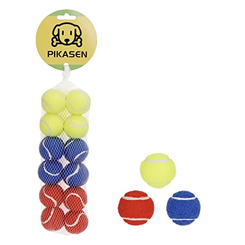 1.5" Small Tennis Balls for Dogs - Cat Toy 3 Colours and Pack of 12 Mini Tennis Balls for Small Dogs