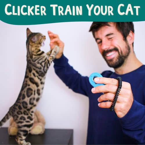 ALBERT & MIA Cat Clicker Training Kit + The Click Crusade Bundle (Cat Training Card Game Guide to Clicker Training for Cats for Teaching Tricks, Improving Communication and Bonding with Your Kitten