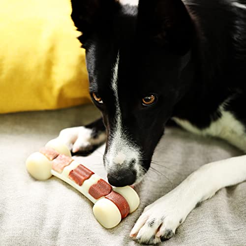Tikaton Hammerbone Durable Dog Chew Toy for Aggressive Chewers, Beef Flavor Dog Toy, Medium - size: Medium