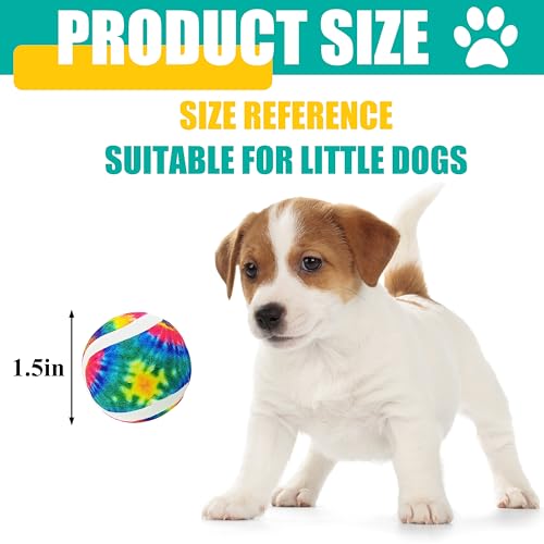 X-Small Dog Tennis Balls Dog Toys Ball 1.5" Pack of 12, Fit Ball Launchers - color: Glow-in-the-dark colored tennis balls