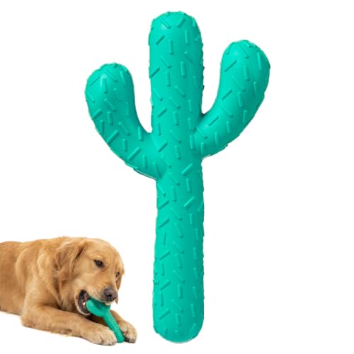 MewaJump Dog Chew Toys, Durable Rubber Dog Toys for Aggressive Chewers Blue - color: Blue Cactus