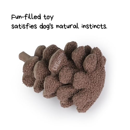 CHEWFFON Interactive Dog Toy, Squeaky Snuffle Game for Boredom - style: Pinecone