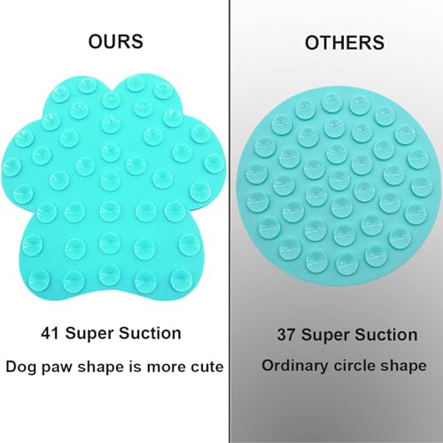 Dog Lick Pad, Dog Feeding Mats Slow Eating Pet Mat with Super Suction for Dogs Licking Peanut Butter, Pet Bathing, Grooming Training (Turquoise) - color: Turquoise
