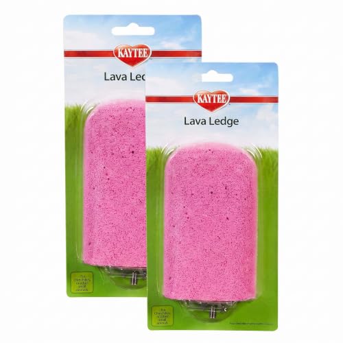 Kaytee Lava Ledge for Attaching to Small Pet Animal Wire Habitats (Pack of 2) - size: Pack of 2