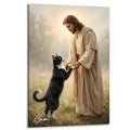KiKiLuna Personalized Jesus and Pet Memorial Canvas Wall Art - color: Design06