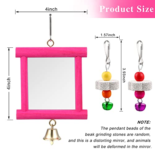 Sumind 2 Pcs Chicken Mirror Toys, Rose Red,Yellow, 3.94 x 3.94 Inches - color: Rose Red,Yellow, size: 3.94 x 3.94 Inches