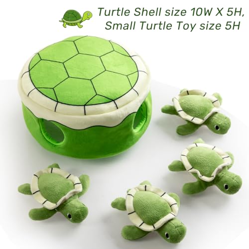 Hollypet Squeaky Hide and Seek Dog Toys for Small and Medium Dogs, Turtle - style: Turtle